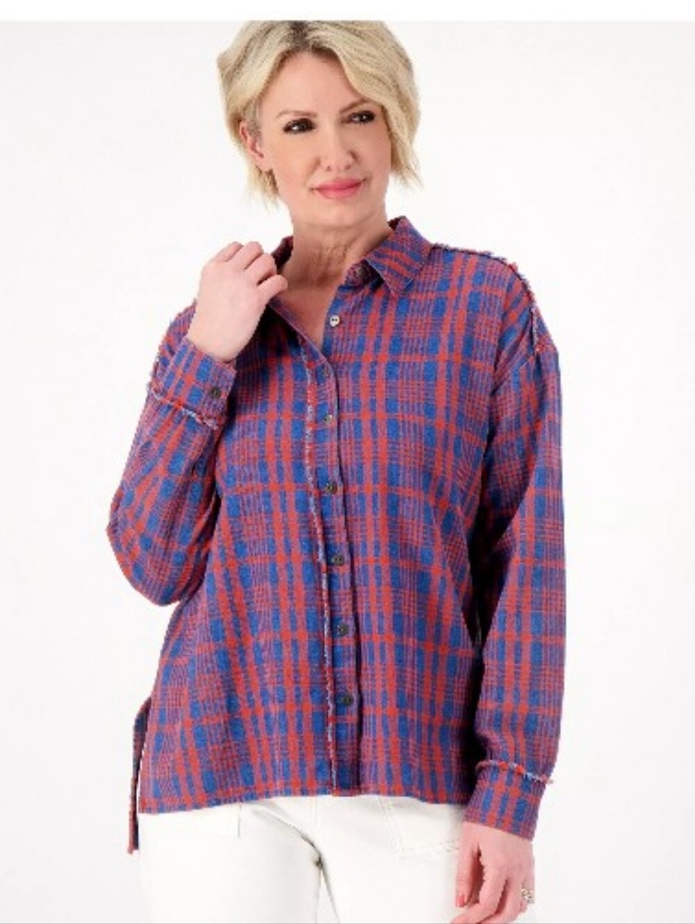 Peace Love World Plaid Flannel